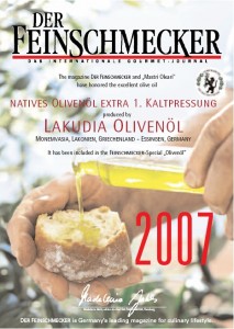 2007 Prämierung der Feinschmecker für Lakudia Olivenöl