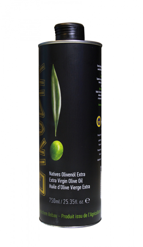 0,75  Liter LAKUDIA BIO Olivenöl nativ extra naturrein (Dose)